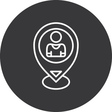 Vektör konumu simge illüstrasyonu