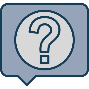 Soru işareti simgesi. Beyaz üzerinde izole edilmiş web tasarımı için soru vektör simgelerinin basit gösterimi