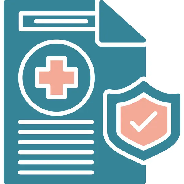 Tıbbi sigorta modern ikon vektör illüstrasyonu