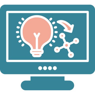 Fikir ikonu. Web simgesi vektör illüstrasyonu