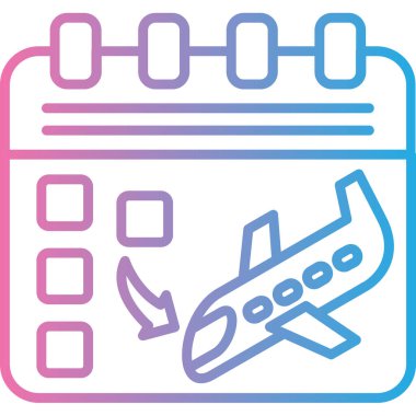 Uçuş simgesinin vektör illüstrasyonu