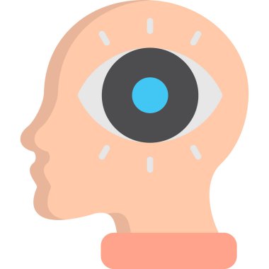 Göz Düz Vektör Simgesi Tasarımı