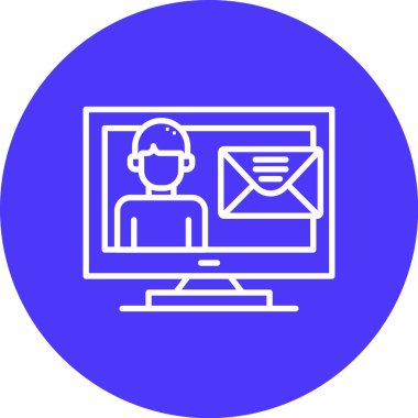 Dizüstü bilgisayar simgesi vektör çizimi