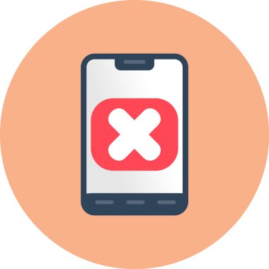 Cep telefonu. Web simgesi basit illüstrasyon