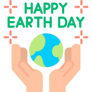 Dünya Toprak Günü. Vektör tasarımı Beyaz arka planda izole edilmiş. Toprak günü