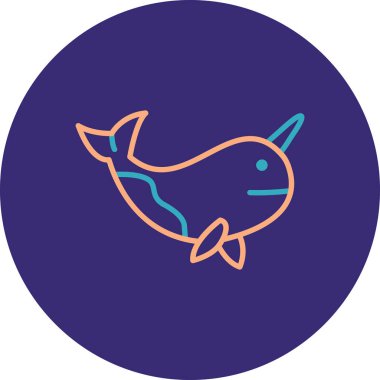 Moda tarzında izole edilmiş balina simgesi