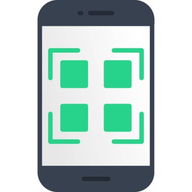 Akıllı telefon. Web simgesi basit illüstrasyon