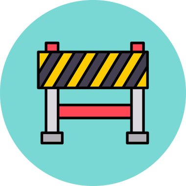 Bariyer. Web simgesi basit illüstrasyon