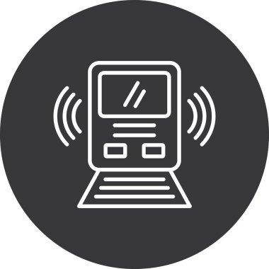 Dokunmatik ekran simgesinin vektör illüstrasyonu