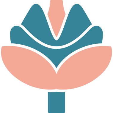 Çiçek. Web simgesi basit illüstrasyon