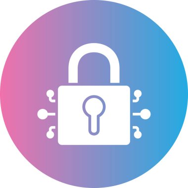 asma kilit simgesi, basit tasarım illüstrasyonu