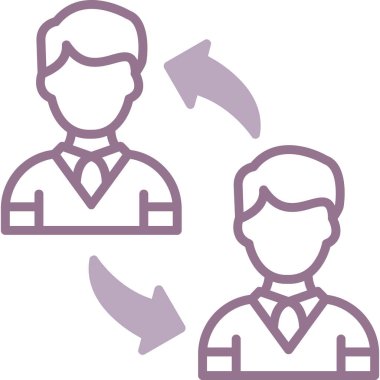 iş insanları simgesi, özet vektör illüstrasyonu