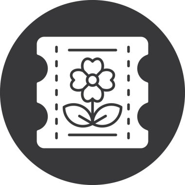 Çiçek. Web simgesi basit illüstrasyon