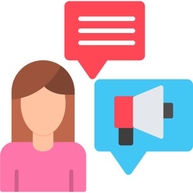 Sohbet iletişim simgesi düz biçimli