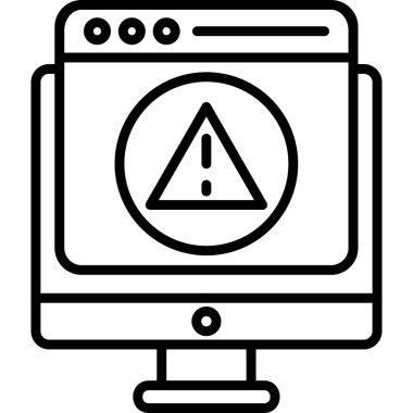 Bilgisayar. Web simgesi basit illüstrasyon