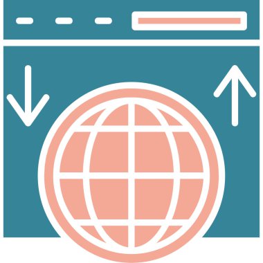 Web sitesi, vektör illüstrasyonu için web tasarım simgesi