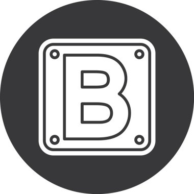 b b simgesinin vektör illüstrasyonu