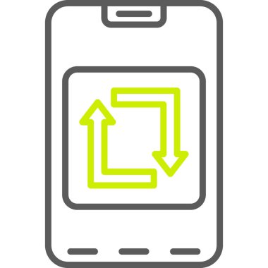 ok simgesi, vektör illüstrasyonlu akıllı telefon