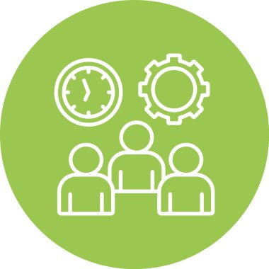 Takım çalışması için iş yönetimi dairesi simgesi