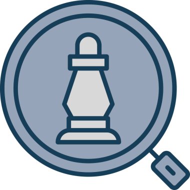 Satranç. Web simgesi basit illüstrasyon