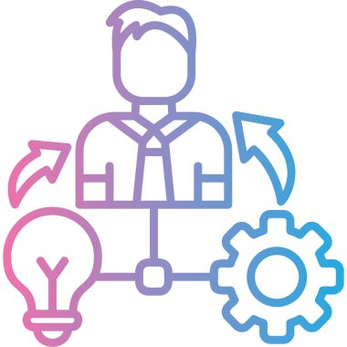 Bir fikrim var. Web simgesi basit illüstrasyon