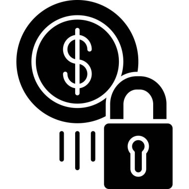 Güvenli kilit simgesi basit vektör. Güvenli kilit. Güvenli kilit