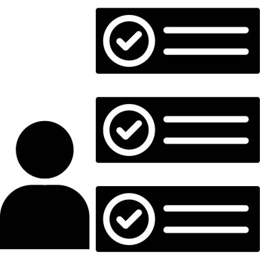 Bir onay simgesinin vektör illüstrasyonu