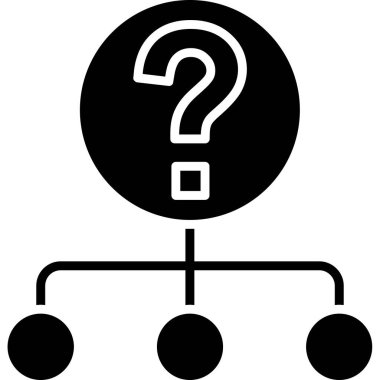 Bir soru işaretinin vektör illüstrasyonu