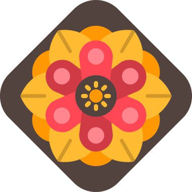 vektör cinsinden çiçek süsleme simgesi