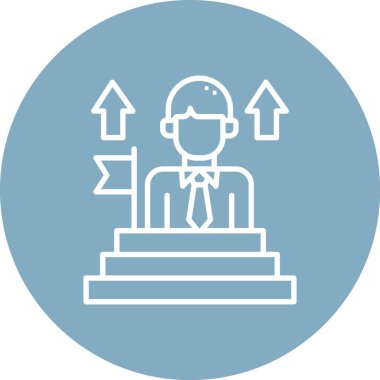 İş adamı. Web simgesi basit illüstrasyon