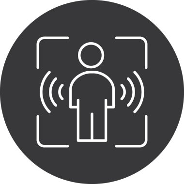 Bir kişi simgesinin vektör illüstrasyonu