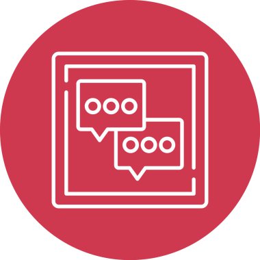 Vektör sohbet simgesi illüstrasyonu