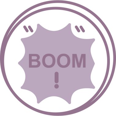 patlama simgesi modada düz tasarım.