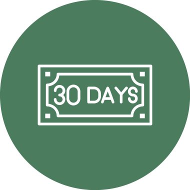 Beyaz arkaplanda 24 gün kalan simge