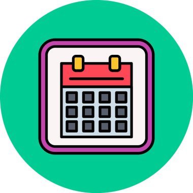 vektör Takvimi Simgesi illüstrasyonu