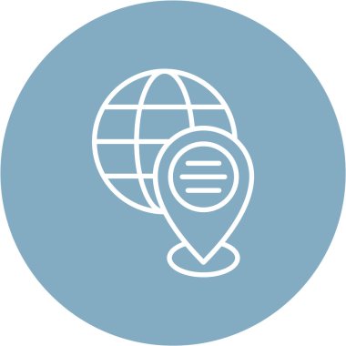 Vektör küresi simgesi, vektör illüstrasyonu