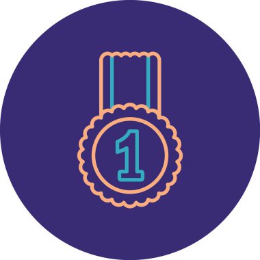 Madalya ikon vektör illüstrasyonu