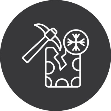 Çekiç simgesinin vektör illüstrasyonu