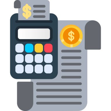 Hesap makinesi vektör illüstrasyon tasarımı ile dolar faturası