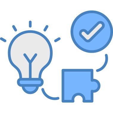 Ana hatlarıyla oluşturulmuş yaratıcı fikir simgesi