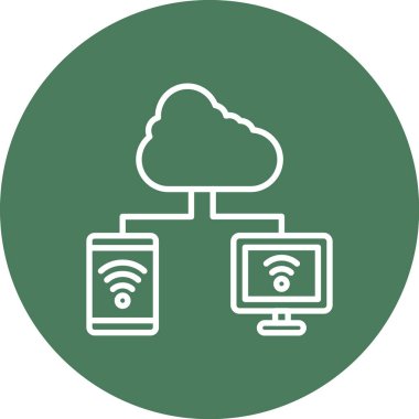 İnternet bulut simgesi. vektör illüstrasyonu