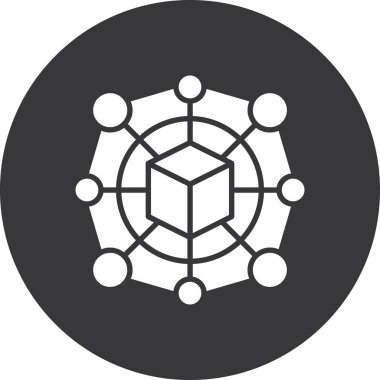 Bir ağın modern simgesinin vektör illüstrasyonu