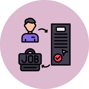 görev simgesi vektör illüstrasyonu