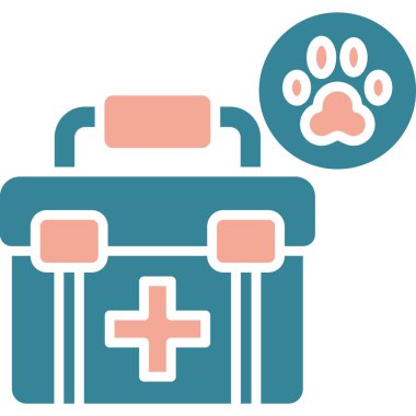 evcil hayvan bakım ikonu vektör illüstrasyonu