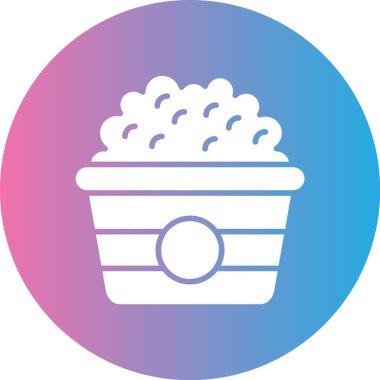 Patlamış mısır. Web simgesi basit illüstrasyon