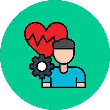 Kalp vektör simgesi modern basit vektör çizimi