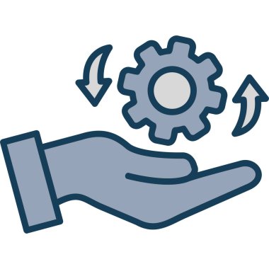 dişli ve oklu iş eli