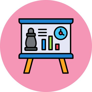 Web simgesi, ofisin vektör illüstrasyonu