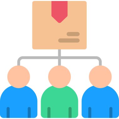 Takım & için iş yönetimi düz simgeleri