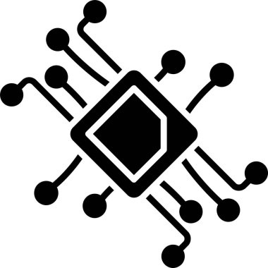 Devre kartı simgesi. vektör illüstrasyonu